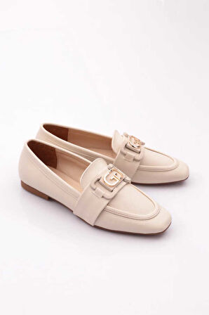 Prego (Park Moda) Toka Detaylı Günlük Kadın Ayakkabı BEJ