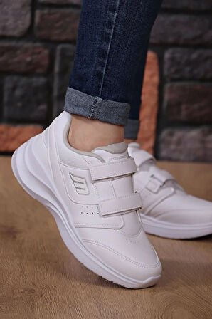 M.P 232 1307 Anaatomik Ürün Hafif Rahat Çırtlı Spor Ayakkabı BEYAZ