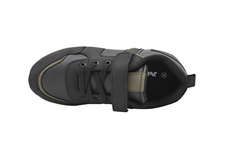 Polaris Pete.4Pr Cırtlı Cocuk Spor Ayakkabı SİYAH