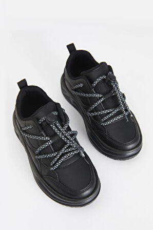 Vicco Dublin Phlon Hafif Taban Bağcıklı Sneaker SİYAH