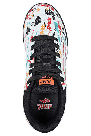 Jump 31524  Renkli Çocuk Halı Saha Futbol Ayakkabısı BEYAZ