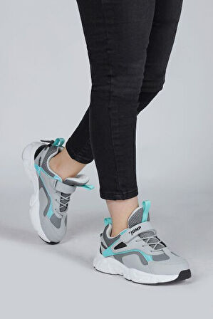 Jump 29605 Cırtlı Üniseks Çocuk Sneaker Günlük Spor Ayakkabı GRİ