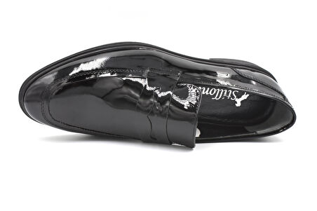 Stilloni Hakiki Deri Poli Hafif Taban Erkek Klasik Ayakkabı RUGAN SİYAH