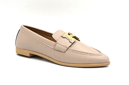 Beyaz (London) Toka Detaylı Günlük Kadın Babet NUT