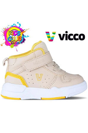 Vicco Dexter 946.b24k.441 Phlon Hafif Ortapedik Taban Cırtlı Çocuk Bilekli    Spor Ayakkabı BEJ