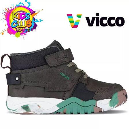Vicco Marven 946.f24k.438 Phlon Hafif Taban Cırtlı Çocuk Spor Ayakkabı HAKİ
