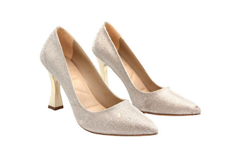 Beyaz (Shoes) Kadın Stiletto ALTIN