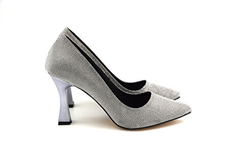 Beyaz (Shoes) Kadın Stiletto PLATİN