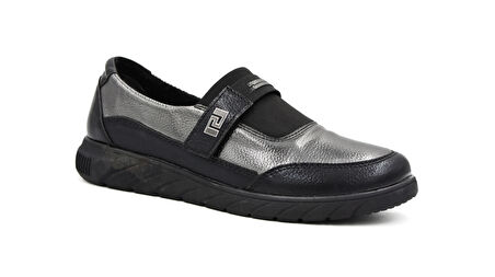 Beyaz (Gnd) İçi Hakik Deri Termo Kaymaz Taban Günlük Kadın Ayakkabı PLATİN