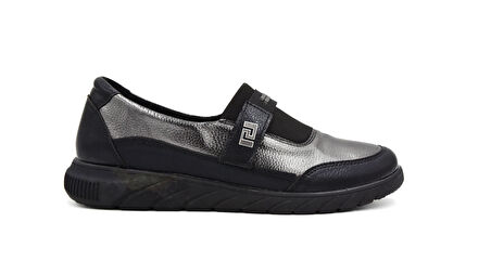 Beyaz (Gnd) İçi Hakik Deri Termo Kaymaz Taban Günlük Kadın Ayakkabı PLATİN