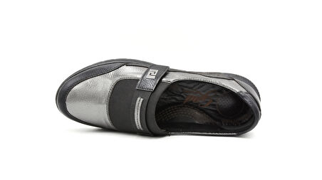 Beyaz (Gnd) İçi Hakik Deri Termo Kaymaz Taban Günlük Kadın Ayakkabı PLATİN