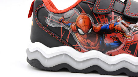 Lumberjack Mambo 4Pr Spıderman Işıklı Çocuk Spor Ayakkabı SİYAH