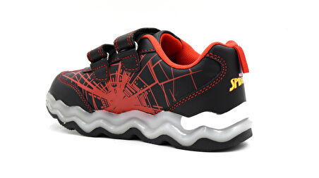 Lumberjack Mambo 4Pr Spıderman Işıklı Çocuk Spor Ayakkabı SİYAH