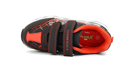 Lumberjack Mambo 4Pr Spıderman Işıklı Çocuk Spor Ayakkabı SİYAH