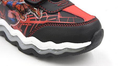 Lumberjack Mambo 4Pr Spıderman Işıklı Çocuk Spor Ayakkabı SİYAH