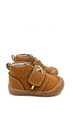 Beyaz (Arzen) Edam Termo Kaymaz Taban Ortapedik Cırtlı Bebe Ayakkabı AÇIK KAHVE