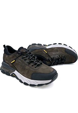 Bulldozer 250010 Hakiki Deri Phlon Hafif Taban Bağcıklı Günlük Erkek Ayakkabı SİYAH