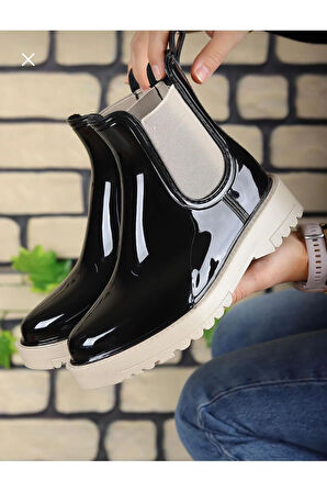 Beyaz (NORT OF LONDON) Ren Kadın Yağmur Botu BEJ