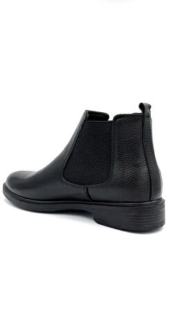 Beyaz (Boots) Hakiki Deri Termo Kaymaz Taban Erkek Chelsea Bot SİYAH