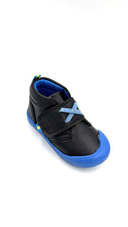 Beyaz (Arzen) Edam Termo Kaymaz Taban Ortapedik Cırtlı Bebe Ayakkabı SİYAH