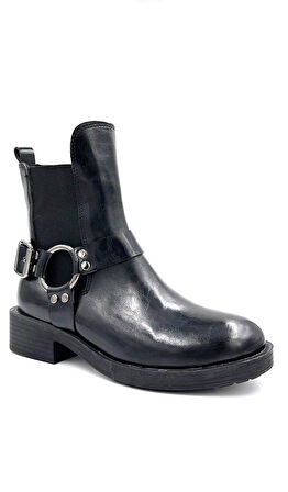 Beyaz (Park Moda) kika Termo Kaymaz Taban Fermuarlı Günlük Kadın Bot SİYAH