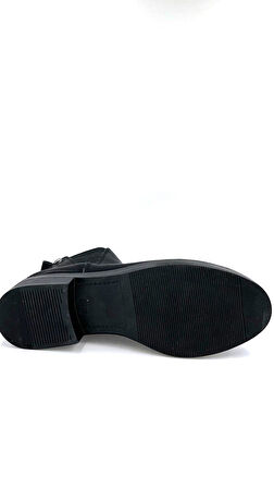 Beyaz (Oc Shoes) Print Termo Kaymaz Taban Lastikli Günlük Kadın Bot SİYAH