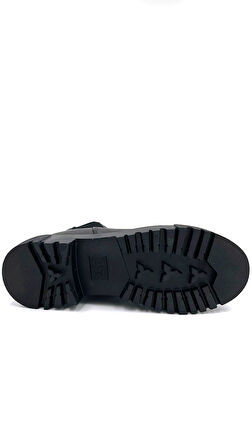 Beyaz Dema Hakiki Deri Termo Kaymaz Taban Günlük Kadın Chelsea Bot SİYAH