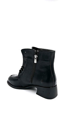 Beyaz (Park Moda) Riyad Termo Kaymaz Taban Bağcıklı&Fermuarlı Günlük Kadın Bot SİYAH