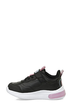 Kinetix STACH PU P 4PR Işıklı Phlon Hafif Taban Cırtlı Çocuk Spor Ayakkabı SİYAH