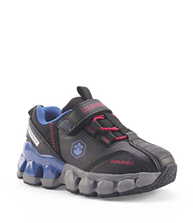 Lumberjack NIMO 4PR Waterproof (Su Geçirmez) Işıklı Cırtlı Çocuk Outdoor Spor Ayakkabı SİYAH