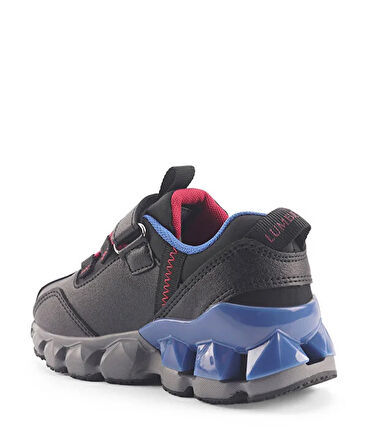 Lumberjack NIMO 4PR Waterproof (Su Geçirmez) Işıklı Cırtlı Çocuk Outdoor Spor Ayakkabı SİYAH