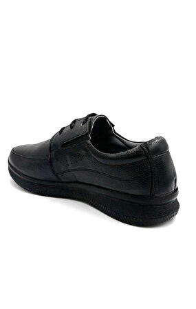 Beyaz (Atılım) Poli Hafif Taban Bağcıklı Erkek Günlük Ayakkabı SİYAH