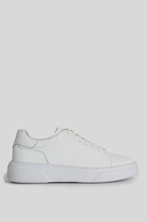 Lufian Tommy Erkek Deri Sneaker Ayakkabı BEYAZ