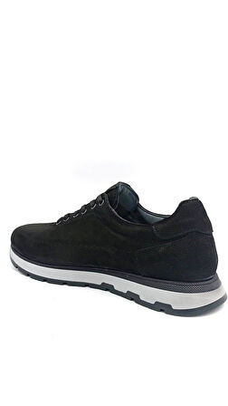 Beyaz (Gnd) Hakiki Deri Termo Kaymaz Taban Bağcıklı Güünlük Erkek Ayakkabı SİYAH