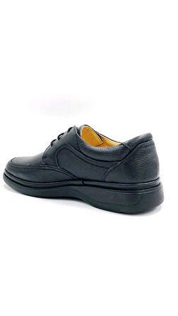 Beyaz (Showmen) İçi Dışı Hakiki Deri Poli Hafif Taban İçi Jelli Günlük Erkek Ayakkabı BAĞCIKLI SİYAH