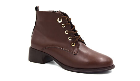 Beyaz (Park Moda) Termo Kaymaz Taban Fermuarlı&Bağcıklı KAHVE