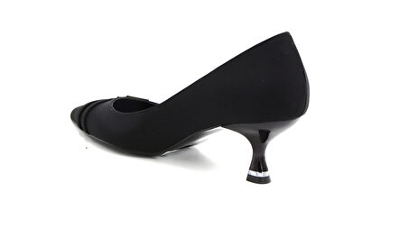 Beyaz Toru Topuklu Kadın Ayakkabı SİYAH