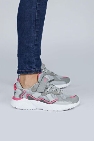Jump 29189 Cırtlı Üniseks Çocuk Sneaker Günlük Spor Ayakkabı GRİ