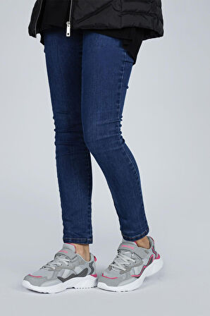 Jump 29189 Cırtlı Üniseks Çocuk Sneaker Günlük Spor Ayakkabı GRİ