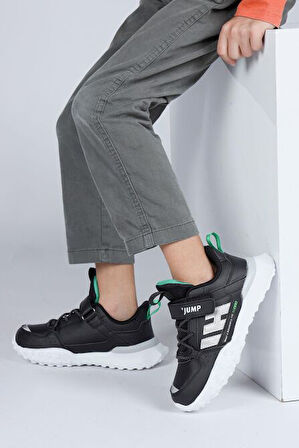 Jump 29602 Cırtlı Üniseks Çocuk Sneaker Günlük Spor Ayakkabı SİYAH