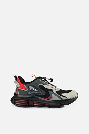 Vicco Mask Şefaf Havalı Taban Lastik Bağcıklı Ortapedik Uniseks Çocuk Spor Ayakkabı SİYAH