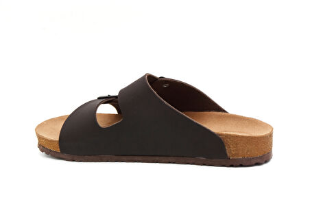 Fly Soft S903 Poli Hafif Taban Çift Toka Erkek Terlik KAHVE