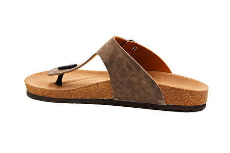 Fly Soft Mıkanos S903 Poli Hafif Taban Tokalı Erkek Terlik AÇIK KAHVE