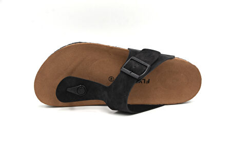 Fly Soft Mıkanos S903 Poli Hafif Taban Tokalı Erkek Terlik SİYAH