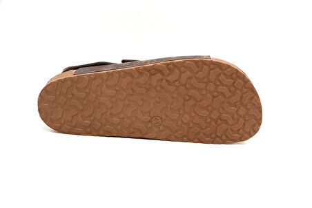 Fly Soft S963 Poli Hafif Taban Cırtlı Erkek Sandalet KAHVE