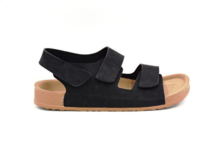 Fly Soft S963 Poli Hafif Taban Cırtlı Erkek Sandalet SİYAH