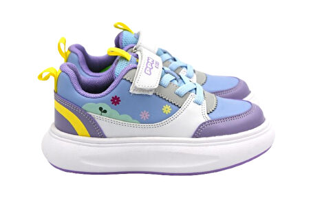 Pepino 1900 Phlon Hafif Taban Cırtlı Kız Çocuk Spor Ayakkabı BEYAZ LİLA