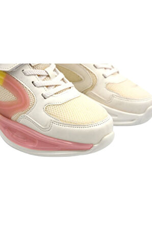 Fy25-1890 Phlon Hafif Taban Cırtlı Çocuk Spor Ayakkabı Bej