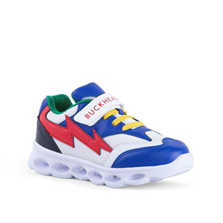 Buckhead 4431 Faster Işıklı Phlon Hafif Taban Cırtlı Çocuk Spor Ayakkabı BEYAZ