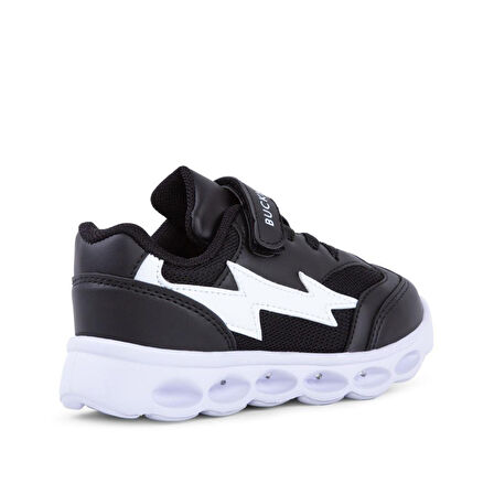 Buckhead 4431 Faster Işıklı Phlon Hafif Taban Cırtlı Çocuk Spor Ayakkabı SİYAH